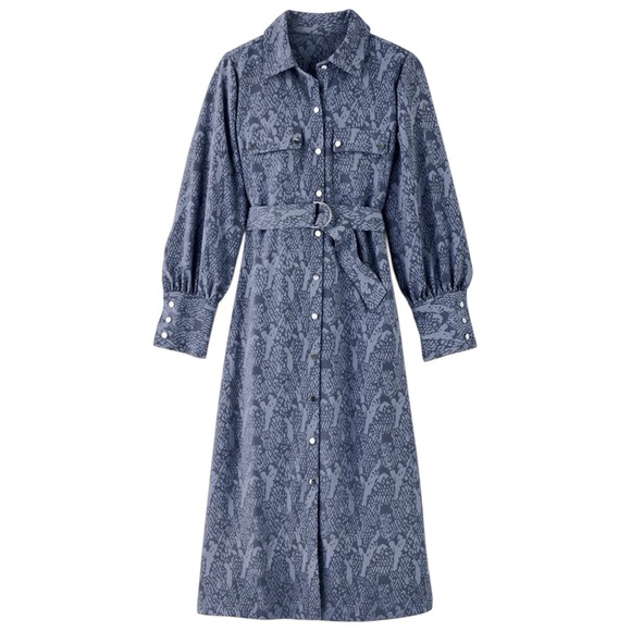 Soft Surroundings Dresses & Skirts - NWT Soft Surroundings‎ Irina Shirt Dress Size XL Midi Belted Long Sleeve Drapey